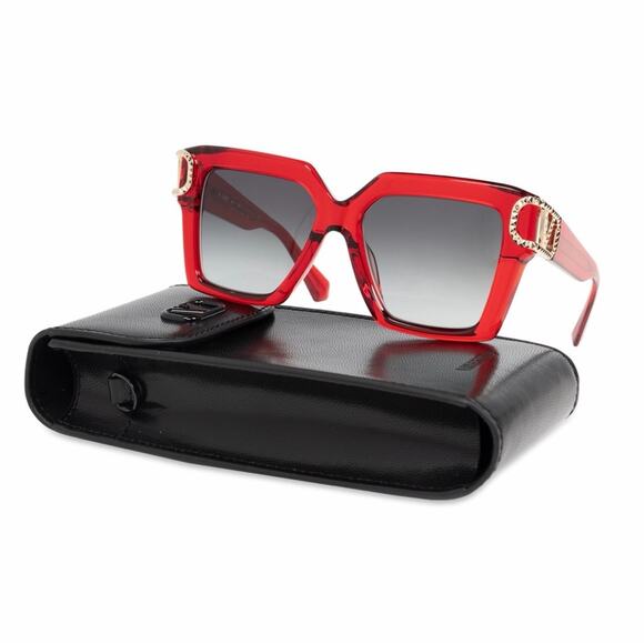 New! Valentino V UNO VLS 107D, Red Square Sunglasses, Authentic main image 7